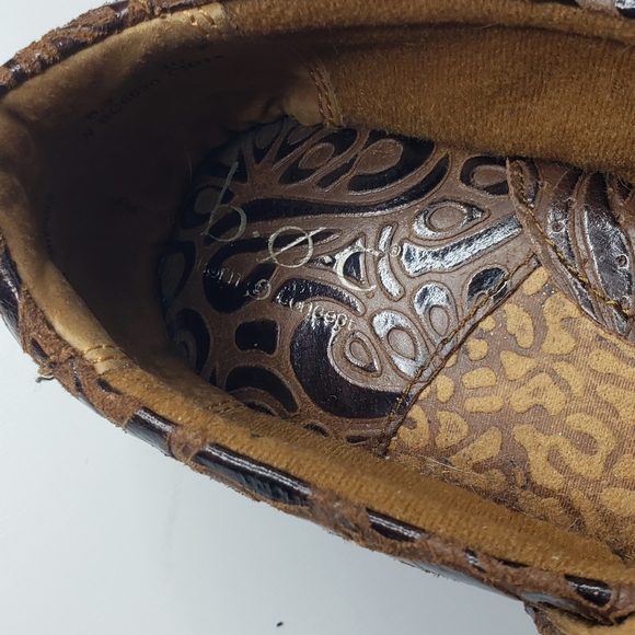 BOC Tooled Leather Paisley Farm Cottage Gorp Western Teacher Nurse Vet Size 9.5 - Picture 7 of 10